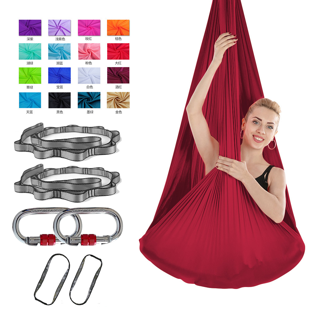 Aerial Silk Hammock - مجموعة أرجوحة اليوغا الهوائية بطول 4.37