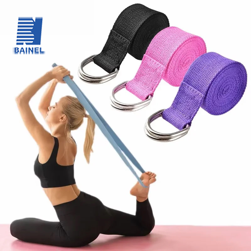 Pilates Yoga Ring Exercises - 183*3.8 سنتيمتر حزام اليوغا القطن ممارسة