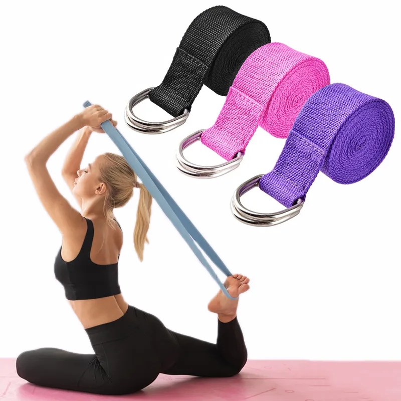 Pilates Yoga Ring Exercises - 183*3.8 سنتيمتر حزام اليوغا القطن ممارسة