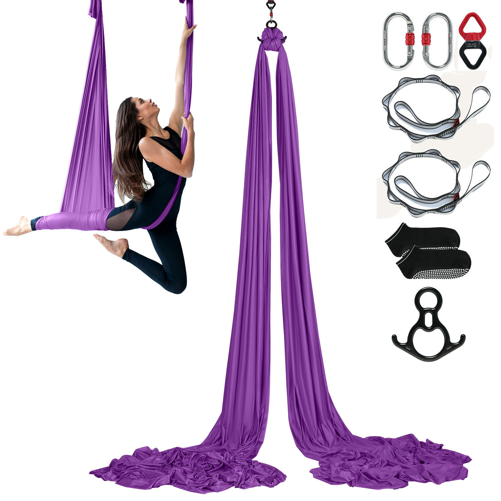 أرجوحة يوغا هوائية بطول 8.7/11 - مراجعة Aerial Silk Hammock وسعره