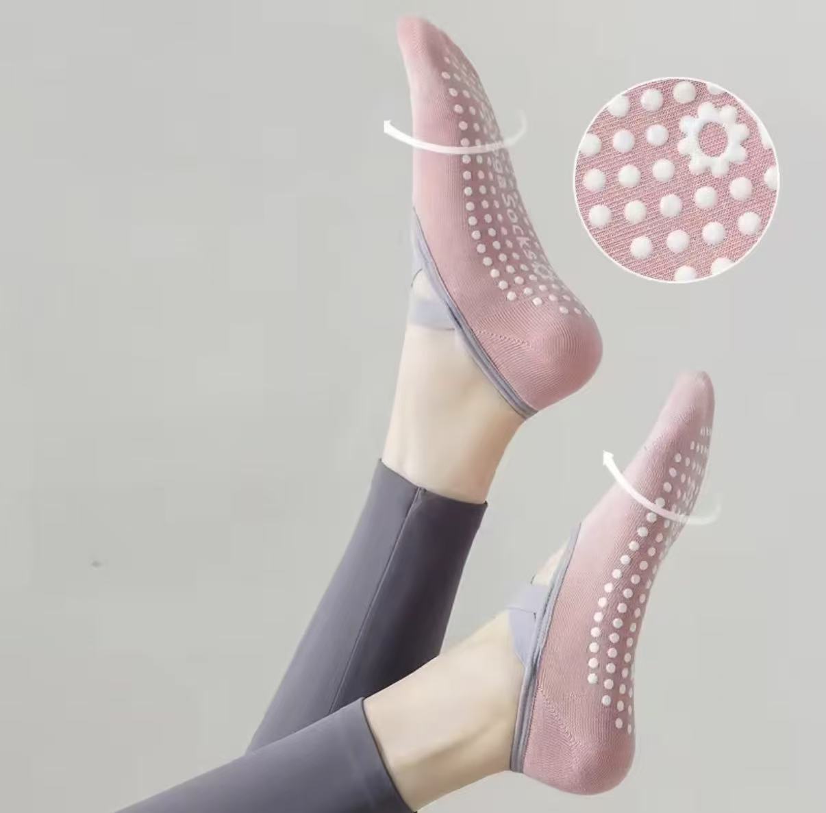 جوارب يوجا نسائية مضادة للانزل - مراجعة Pilates Yoga Sport وسعره