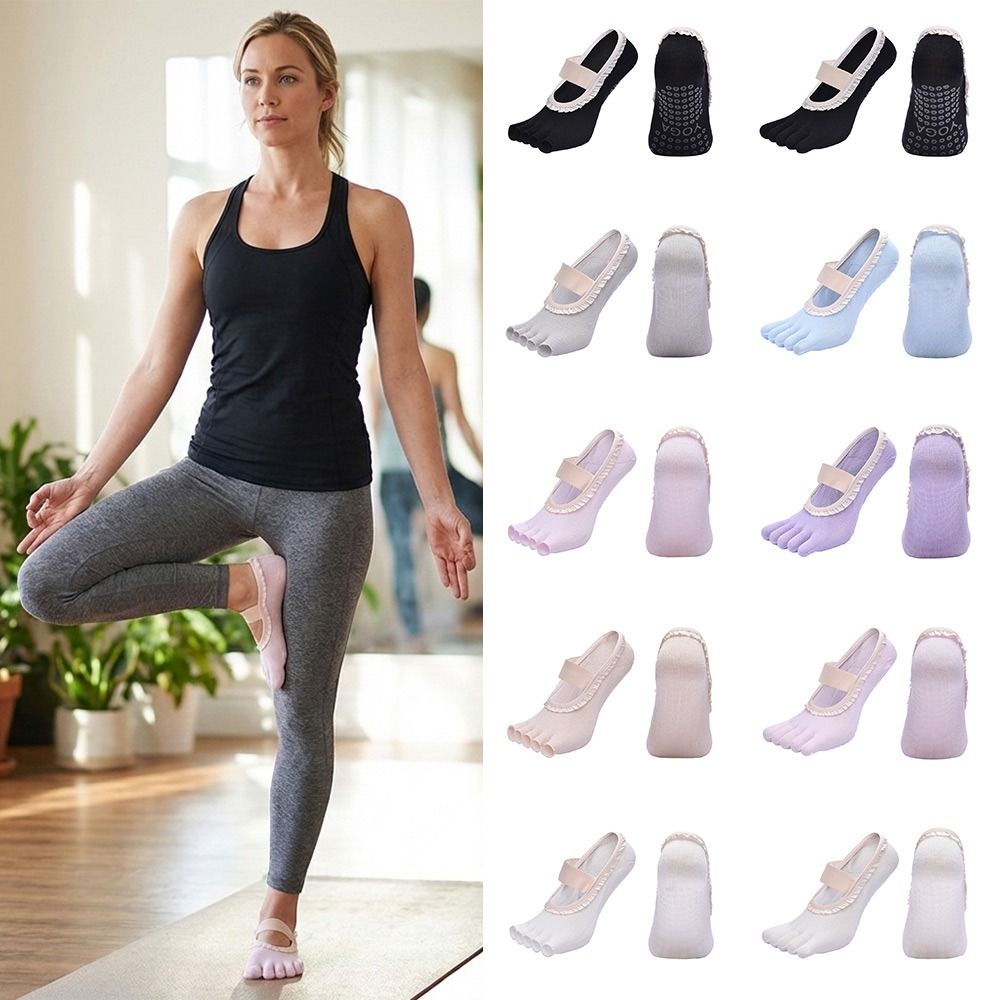 جوارب يوجا إبداعية مضادة للانز - مراجعة Pilates Yoga Class وسعره