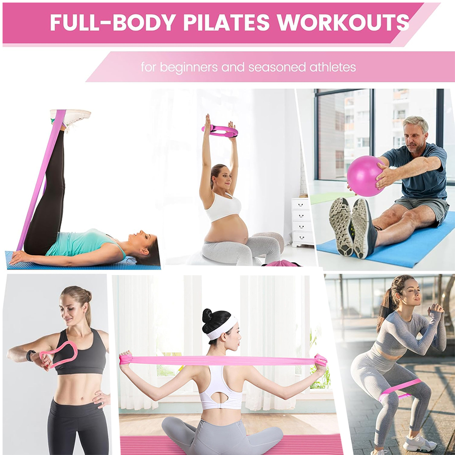 شعار مخصص 5-قطعة المنزل الصالة - مراجعة Pilates Yoga Ring Exercises وسعره