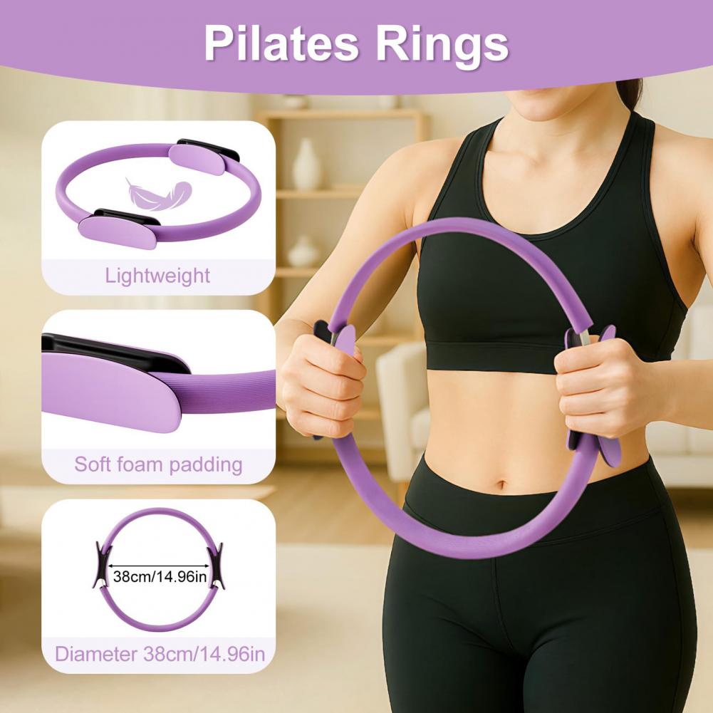 النساء اليوغا اللياقة البدنية  - مراجعة Pilates Yoga Ring Exercises وسعره