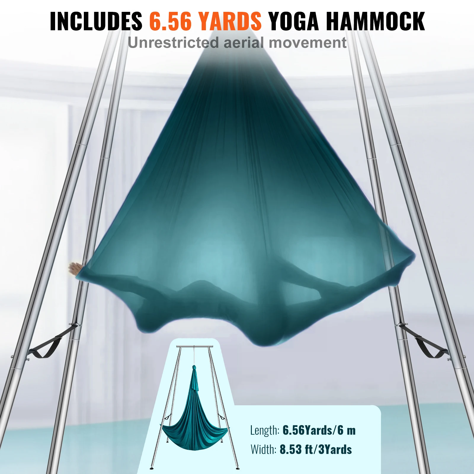أرجوحة هوائية احترافية بطول 6. - مراجعة Aerial Silk Hammock وسعره