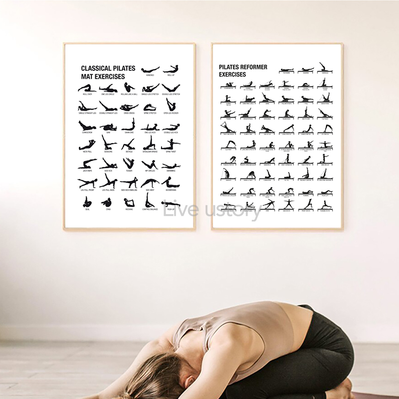ملصق لوحة تدريبات البيلاتس بدو - مراجعة Pilates Is Yoga وسعره