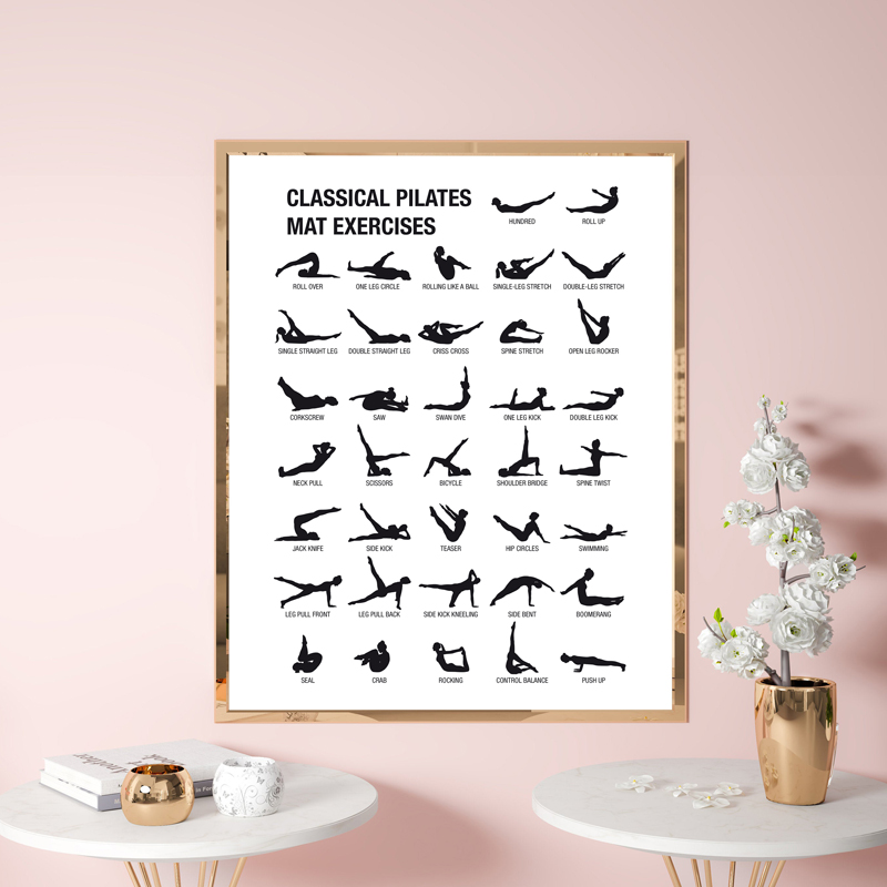 ملصق لوحة تدريبات البيلاتس بدو - مراجعة Pilates Is Yoga وسعره